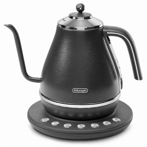 デロンギ アイコナ 温度設定機能付き電気カフェケトル ブラック[KBOE1230J-GY]
