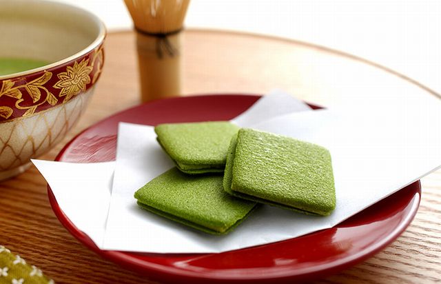 焼き菓子の抹茶ラングドシャ