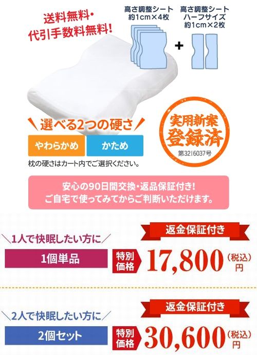 モットン枕の特典付きキャンペーン